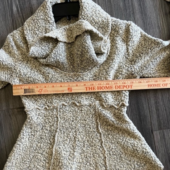 Jasmine KC whimsigoth wool blend slub  witchy fairy cowl neck sweater sand Med - Picture 11 of 11